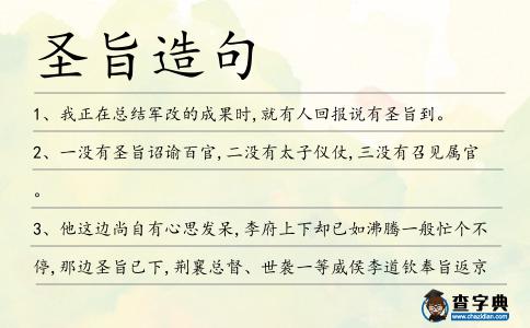 圣旨造句