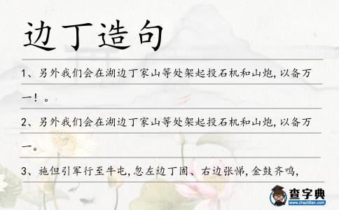 邊丁造句