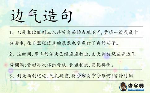 邊氣造句