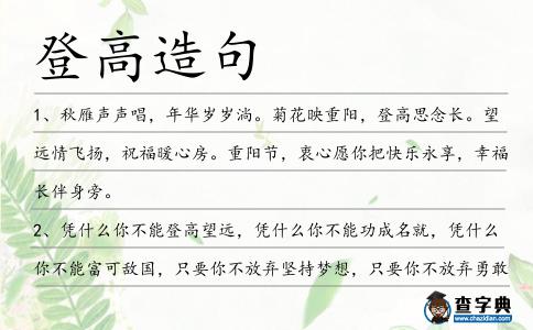 登高造句