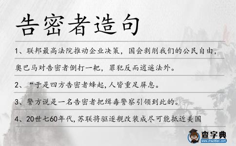 告密者造句