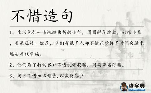 不惜造句