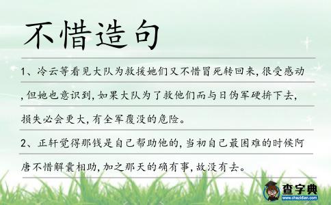 不惜造句