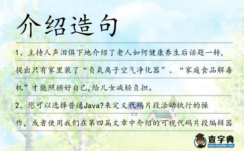 介紹造句