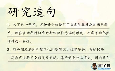 研究造句