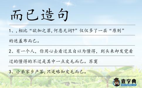 而已造句