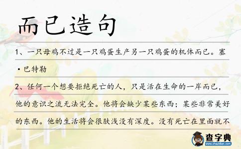 而已造句