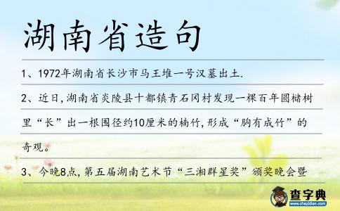 湖南省造句