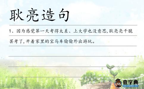 耿亮造句