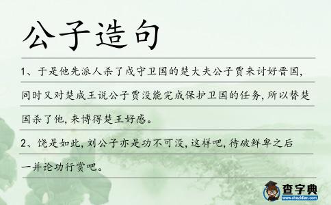 公子造句