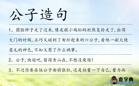 公子造句