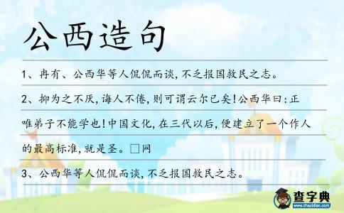 公西造句