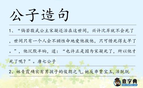 公子造句