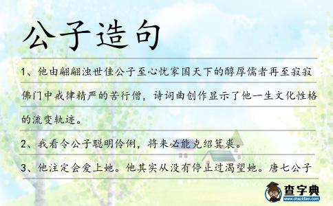 公子造句