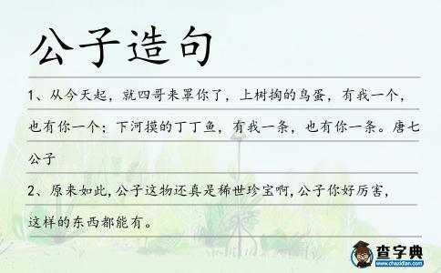 公子造句