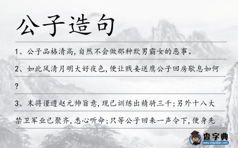 公子造句