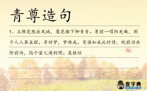 青尊造句