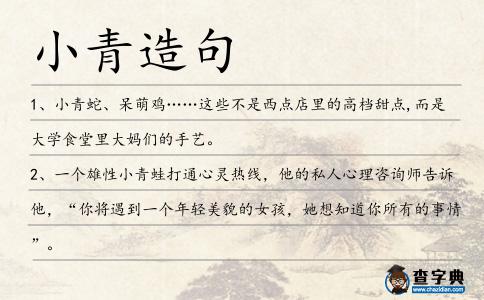 小青造句
