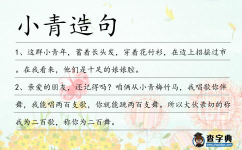 小青造句