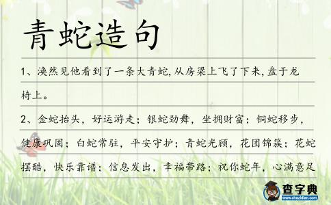 青蛇造句