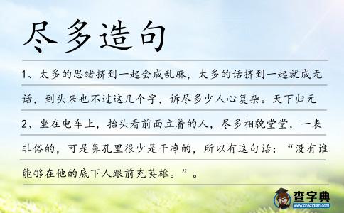 盡多造句