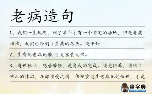 老病造句