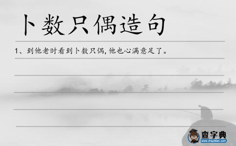 卜數造句