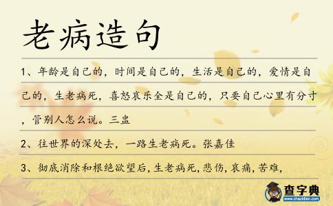 老病造句