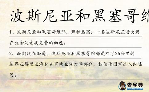 波斯尼亞和黑塞哥維那造句