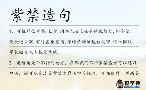 紫禁造句
