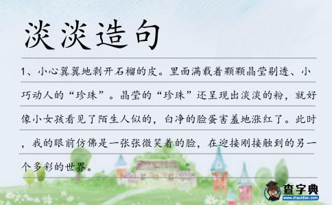 淡淡造句