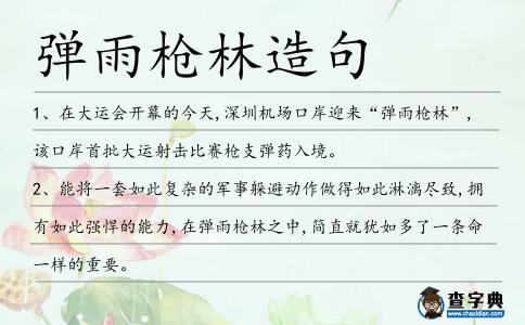 彈雨槍林造句