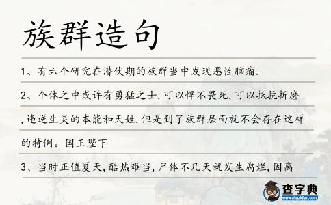 族群造句