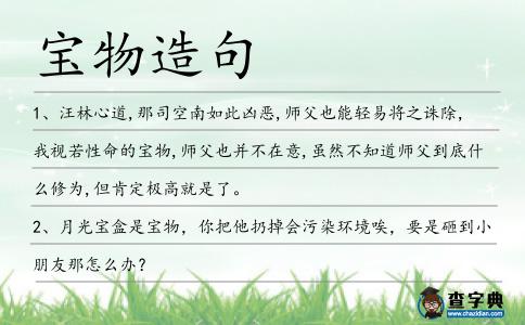 寶物造句