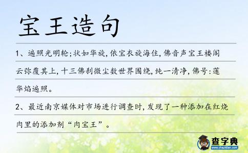 寶王造句
