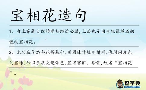 寶相花造句
