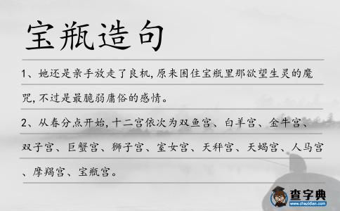 寶瓶造句