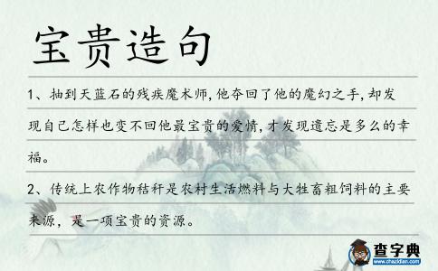 寶貴造句