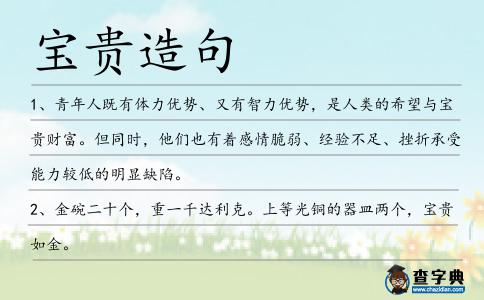寶貴造句