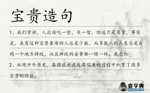 寶貴造句