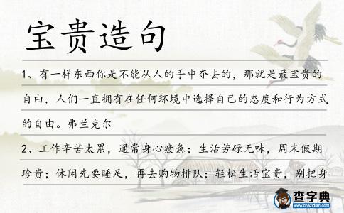 寶貴造句