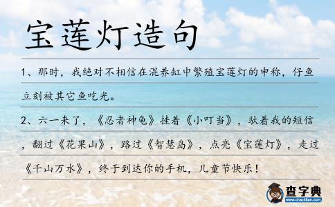 寶蓮燈造句