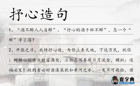 抒心造句