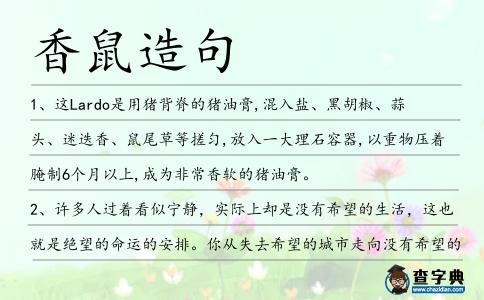 香鼠造句