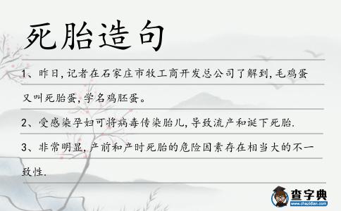 死胎造句
