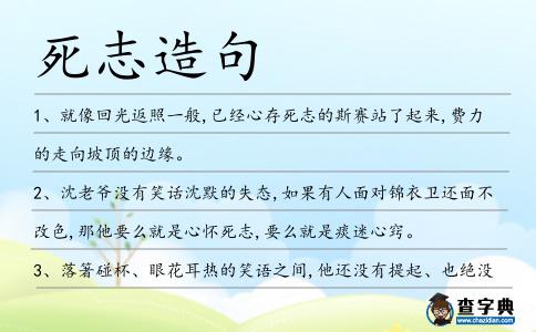 死志造句