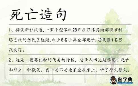 死亡造句