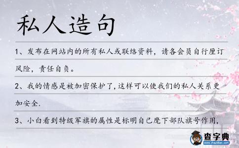 私人造句