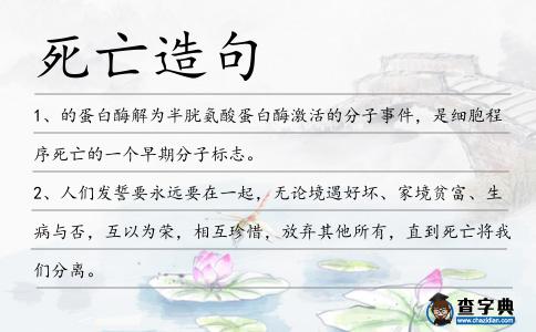 死亡造句