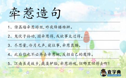 牽惹造句